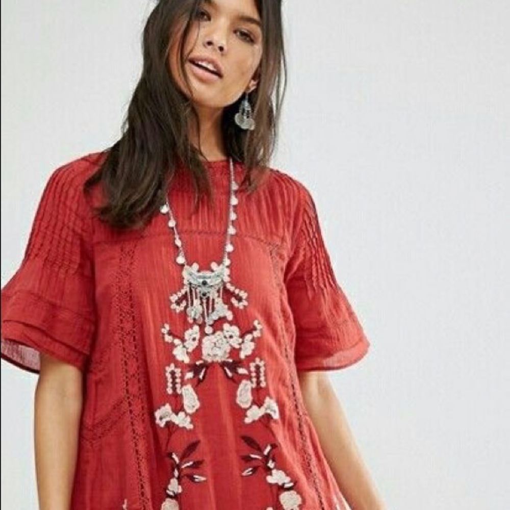 Free People Perfectly Victorian Mini in Red